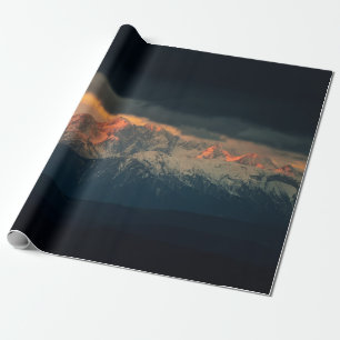 LANDSCAPE PHOTOGRAPHY OF SNOW MOUNTAINS UNDER NIMB WRAPPING PAPER