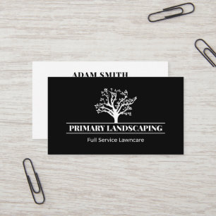 landscape professionals in black and white business card