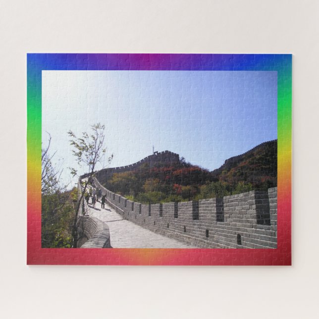 Landscape Puzzle: Chinese Wall Rainbow Jigsaw Puzzle (Horizontal)