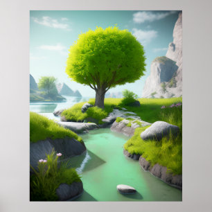 Landscape Realistic And Natural Poster