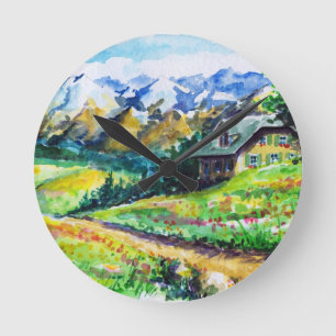Landscape Round Clock
