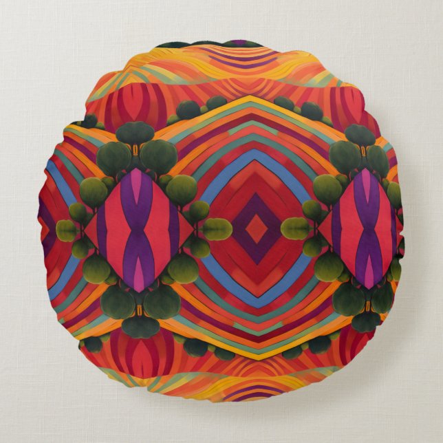 Landscape  round cushion (Front)