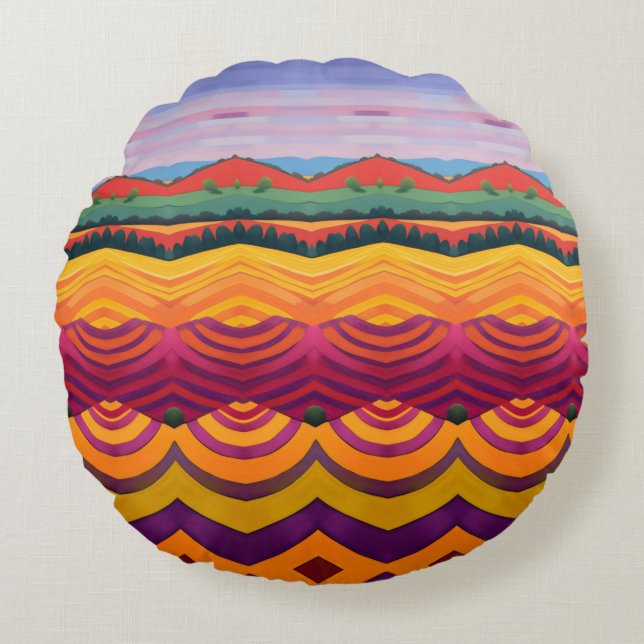 Landscape  round cushion (Front)