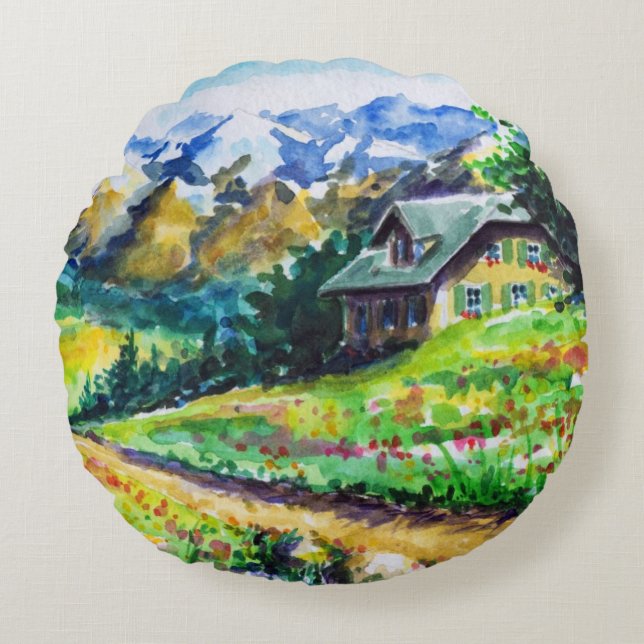 Landscape Round Cushion (Front)