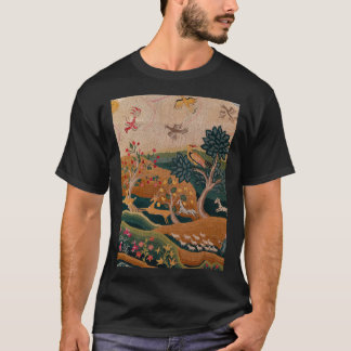 Landscape Scene with Deers Needlework T-Shirt