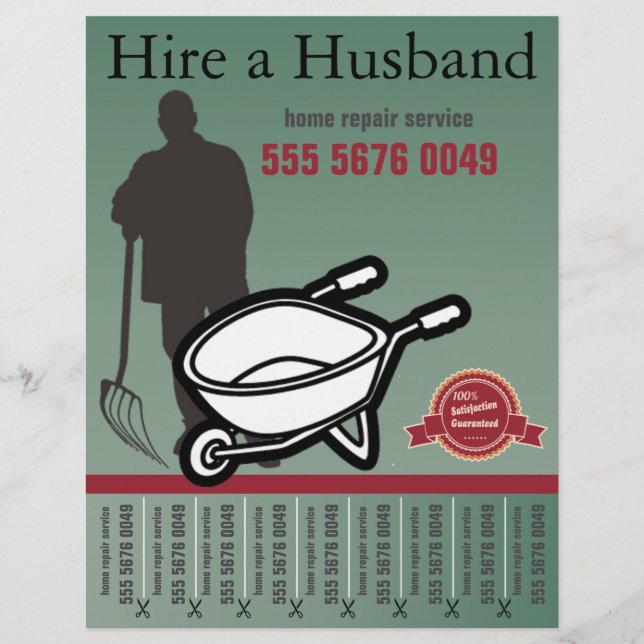 Landscape Service Handyman Small Business Flyer (Front)