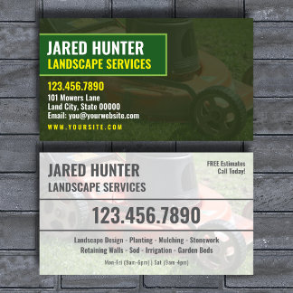Landscape Services Business Contact Card