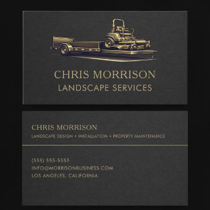 Landscape Services Mower Business Card