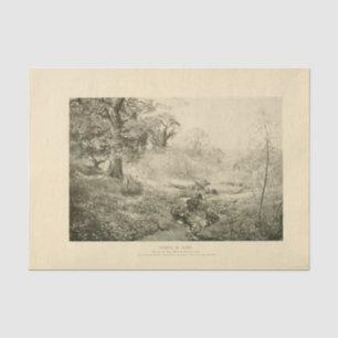 Landscape Spring Trees Ephemera Decoupage Tissue Paper