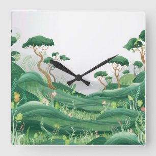 Landscape Square Wall Clock