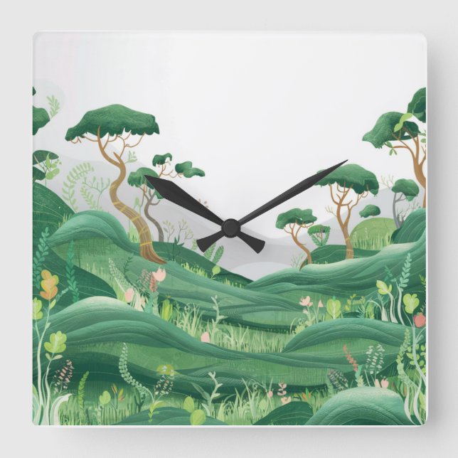 Landscape Square Wall Clock (Front)