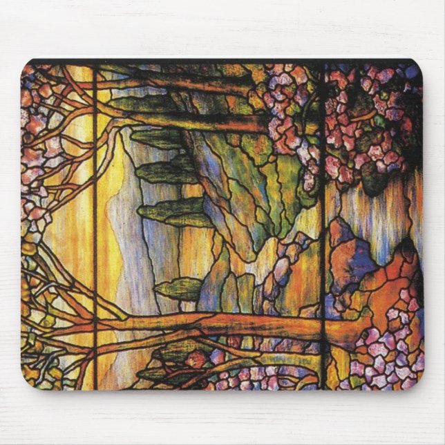 Landscape Stained Glass Art Mouse Pad (Front)