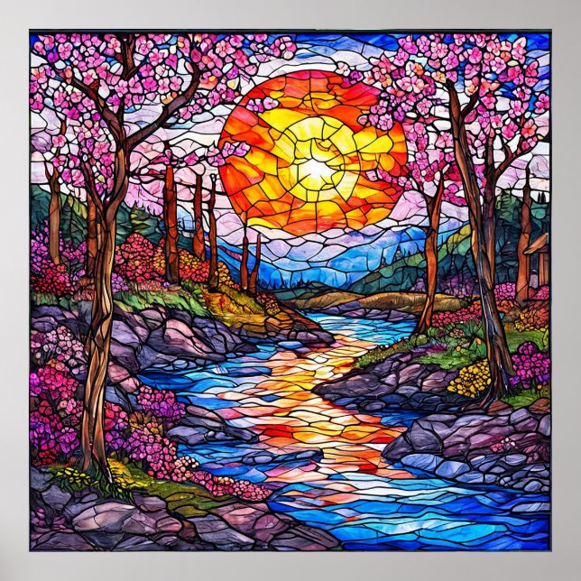Landscape stained glass poster (Front)