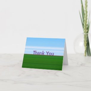 Landscape "Thank You" Customisable Thank You Card