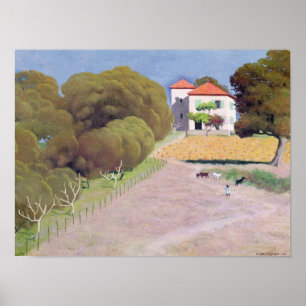 Landscape, The House with the Red Roof, 1924 Poster