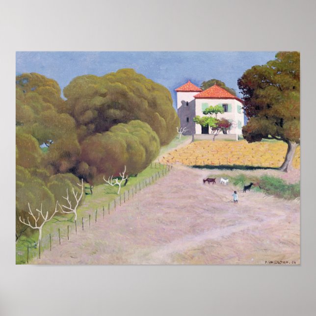 Landscape, The House with the Red Roof, 1924 Poster (Front)