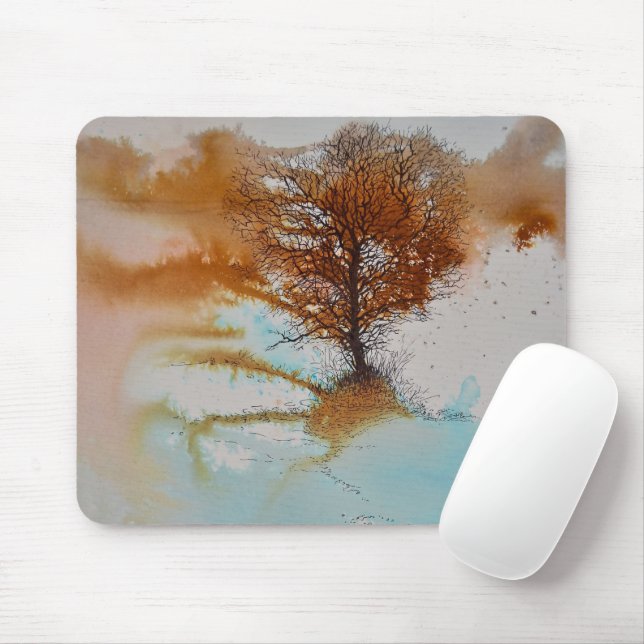 Landscape Tree Art Mouse Pad (With Mouse)