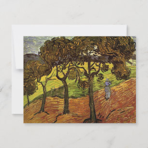 Landscape, Trees and Figures by Vincent van Gogh