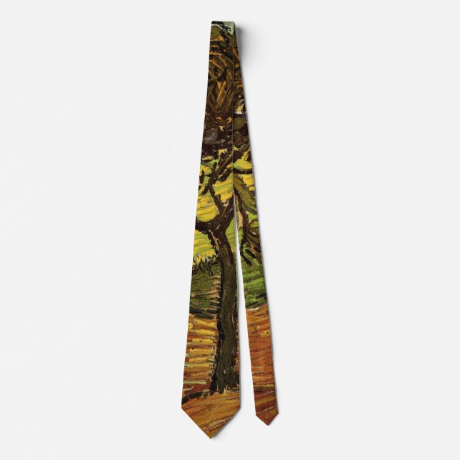Landscape, Trees and Figures by Vincent van Gogh Tie (Front)