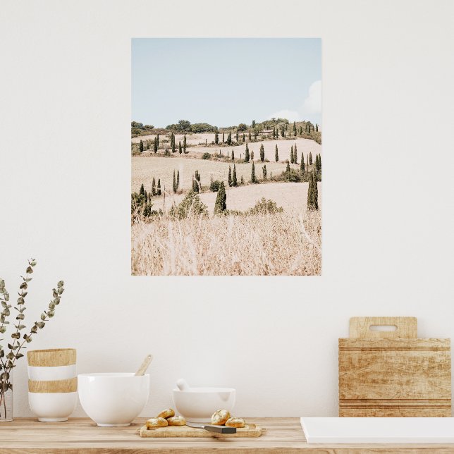 Landscape Tuscany Soft Colours  Poster (Kitchen)