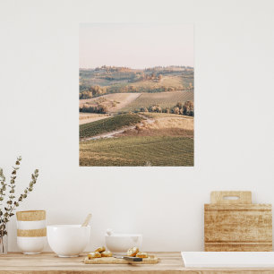 Landscape Tuscany Soft Colours  Poster
