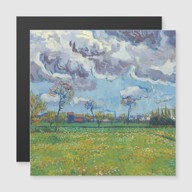 Landscape Under a Stormy Sky Vincent Gogh  (Front/Back)