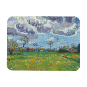 Landscape Under a Stormy Sky Vincent Gogh  Magnet