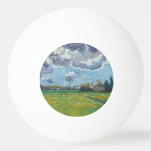 Landscape Under a Stormy Sky Vincent Gogh Ping Pong Ball