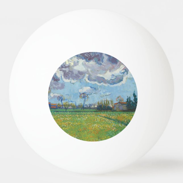 Landscape Under a Stormy Sky Vincent Gogh  Ping Pong Ball (Front)