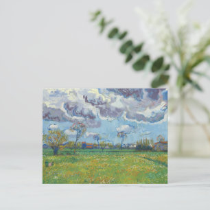 Landscape Under a Stormy Sky Vincent Gogh Postcard