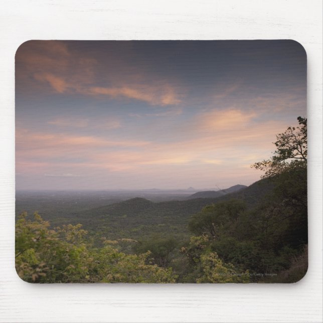 Landscape Under A Sunset Mouse Pad (Front)