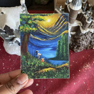 Landscape Vibrant Colours Sunset Reading Fine Art Poster