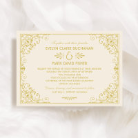 Landscape Vintage Gold Scrollwork Wedding