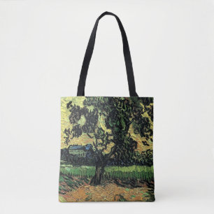 Landscape w Chateau of Auvers by Vincent van Gogh Tote Bag
