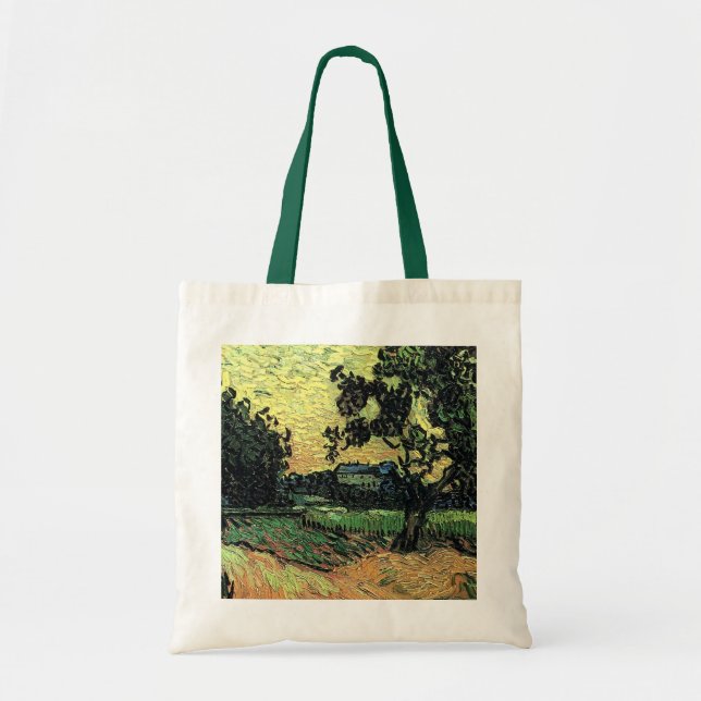 Landscape w Chateau of Auvers by Vincent van Gogh Tote Bag (Front)