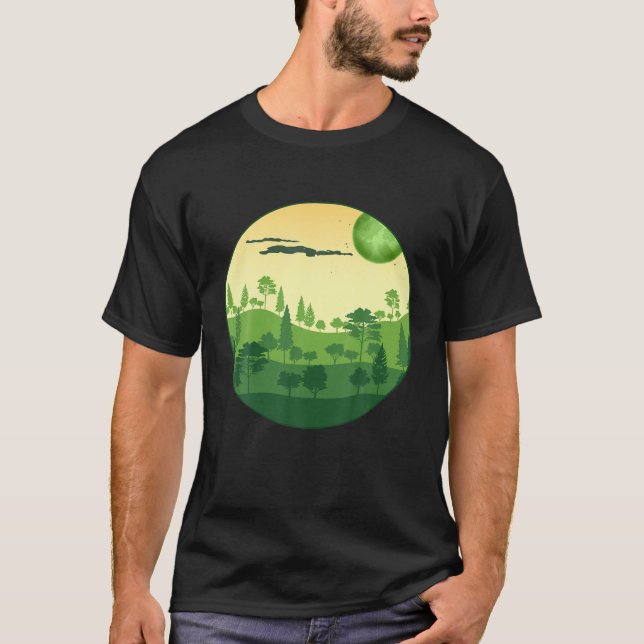 Landscape Wildlife Nature Trees Forest T-Shirt (Front)