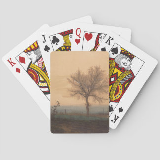 Landscape with a Bare Tree and a Plowman Playing Cards