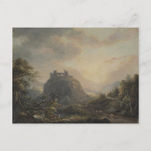 Landscape with a Castle - Paul Sandby - c1808 Postcard