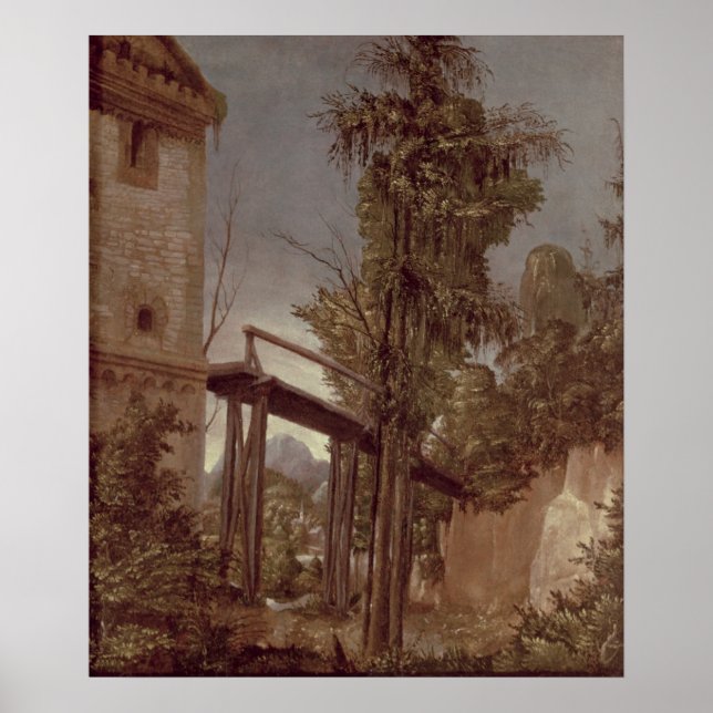 Landscape with a Footbridge, c.1518-20 Poster (Front)