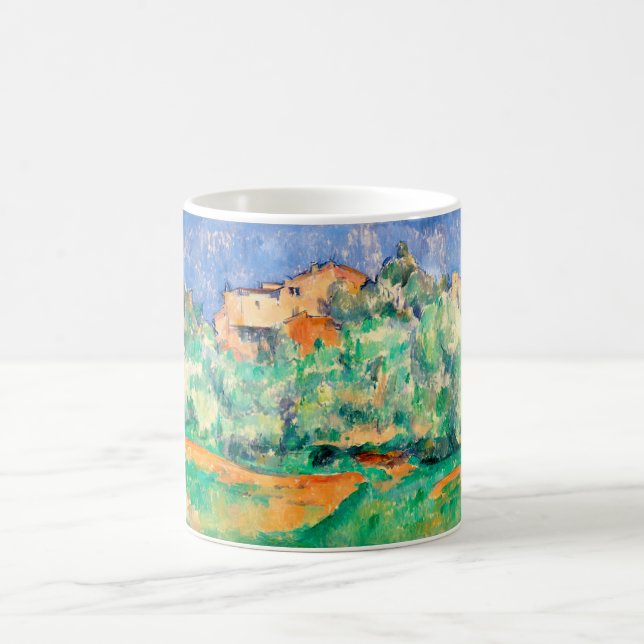 Landscape with a House, Cezanne Coffee Mug (Center)