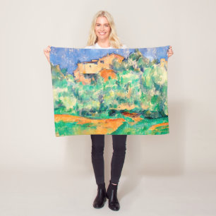Landscape with a House, Cezanne Fleece Blanket