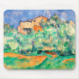Landscape with a House, Cezanne Mouse Pad