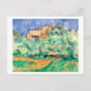 Landscape with a House, Cezanne Postcard