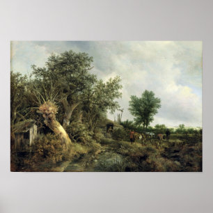 Landscape with a Hut, 1646 Poster