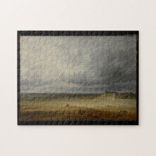 Landscape with a Ploughed Field and a Village prob Jigsaw Puzzle