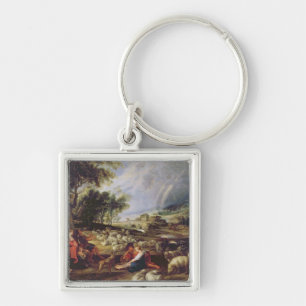 Landscape with a Rainbow Key Ring