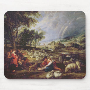 Landscape with a Rainbow Mouse Pad