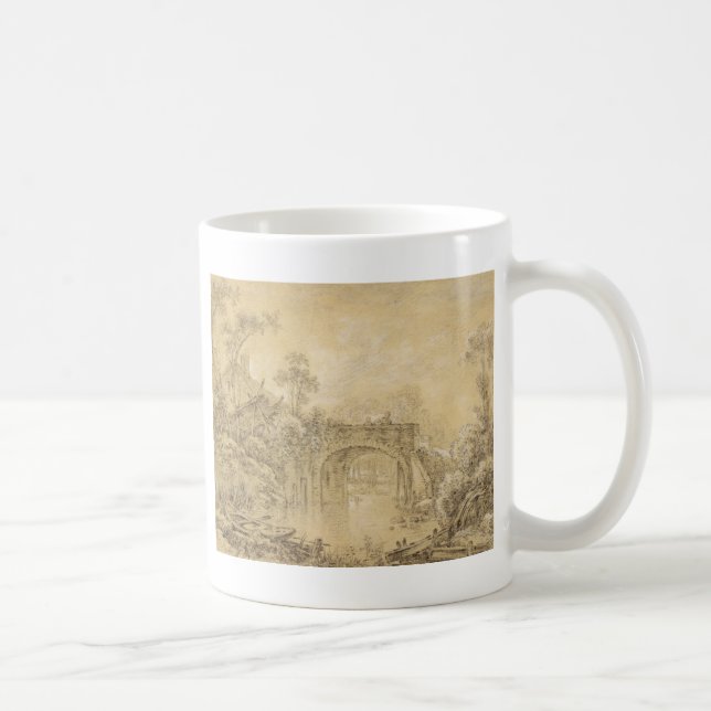 Landscape with a Rustic Bridge Coffee Mug (Right)