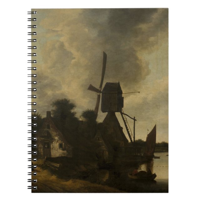 Landscape with a Windmill – Salomon Rombouts Notebook (Front)