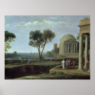Landscape with Aeneas at Delos, 1672 Poster